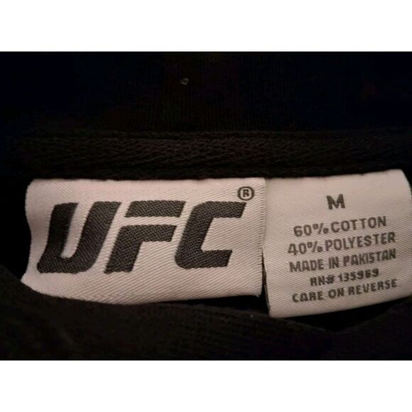 Men's UFC Hoodie Black Size Medium NEW - Picture 4 of 5